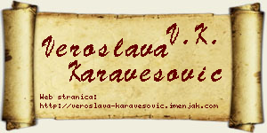 Veroslava Karavesović vizit kartica